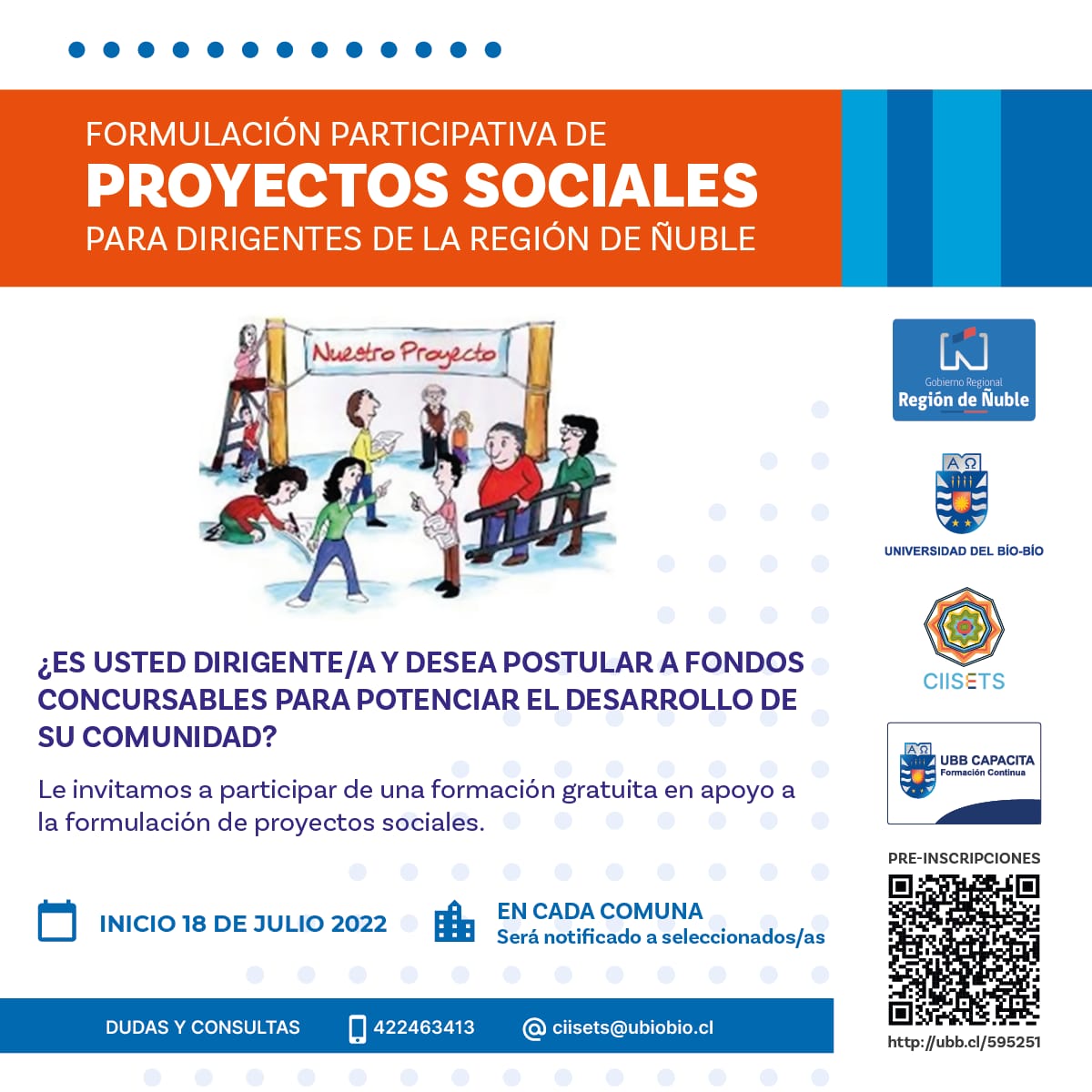 Atención dirigentas y dirigentes sociales de la región de Ñuble