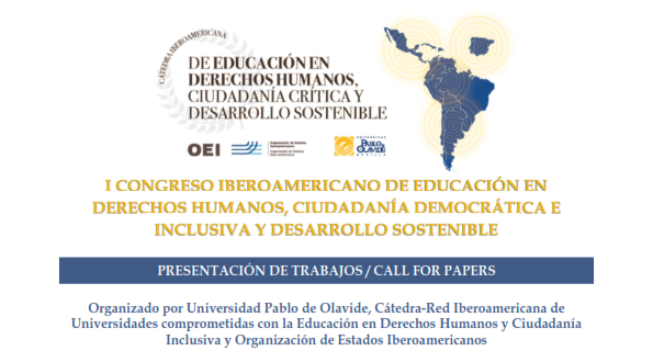 Se encuentran abiertas las preinscripciones para el I Congreso iberoamericano de educación en derechos humanos, ciudadanía democrática e inclusiva y desarrollo sostenible